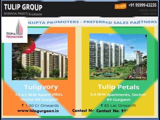 TULIP READY TO MOVE PROJECTS IN GURGAON
