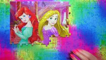 Disney Princess Puzzle Games Rompecabezas de Rapunzel Belle Mermaid Ariel Kids Learning Toys