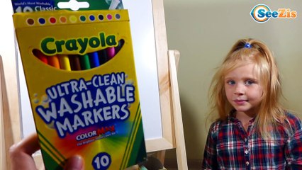✔ Урок рисования от девочки Маши. Видео для детей. Crayola Markers Paint for kids. ✔