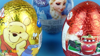 5 Surprise Eggs Kinder Surprise Halloween Ice Age 5, Disney Frozen, Pixar Cars, Winnie Pooh