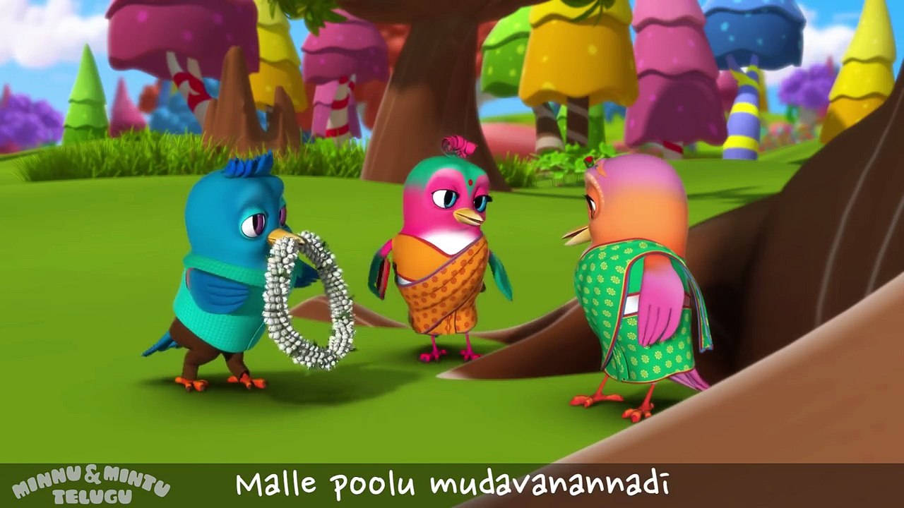 Burru Pitta Burru Pitta Turru Mannadi Telugu Rhymes For Children | Minnu and Mintu Telugu Rhymes