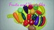 Learn names of fruits and vegetables with plastic food