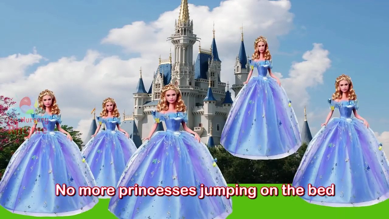 Cinderella Five Cinderellas Jumping on The Bed Nursery Rhyme for