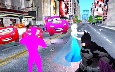 PINK Spiderman Cartoon & Elsa Frozen /w Batnam EPIC Party SuperHeroes Movie + Children Songs