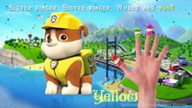 Rubble from Paw Patrol Finger Family Nursery Rhymes Song - Learning Colors for Kids with Paw Patrol