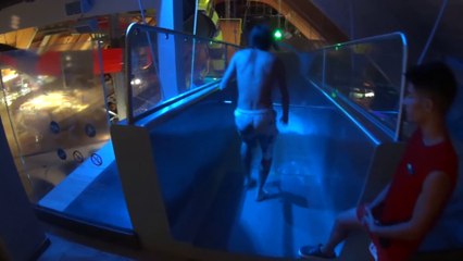 Blue Water Slide at Therme Bucuresti