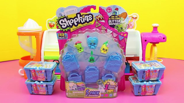 Frozen Elsa, Anna, Spiderman Shopping for Shopkins 5 Pack at Fruit and Veg Stand by DisneyCarToys