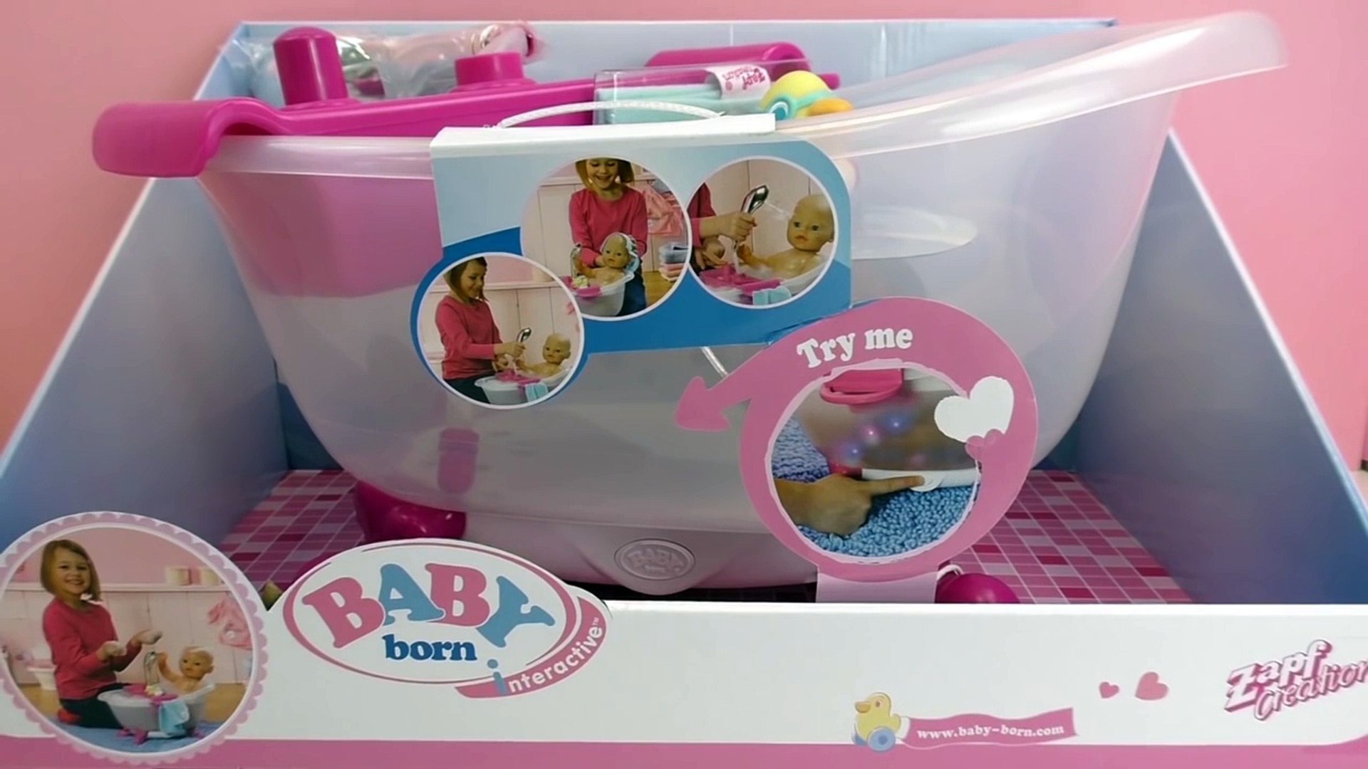 Baby Born interactief badje unboxing (nederlands) - Zapf Creation –  babybadje speelgoed – Видео Dailymotion