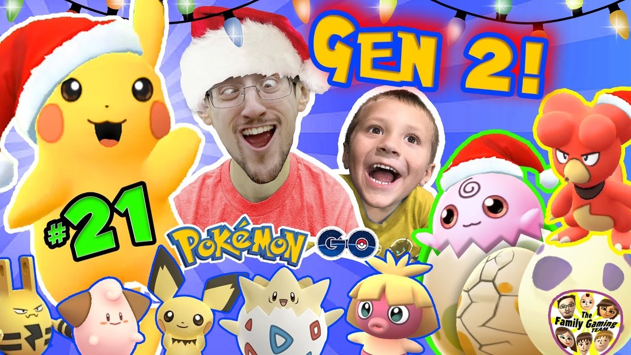 CHRISTMAS POKEMON GO FGTEEV Gen 2 Eggs Hatching Surprise! Elekid, Pichu, Togepi, Magby ++#21 - FGTeeV