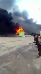 Syria: Video reportedly shows buses designated to evacuate Aleppo civilians attacked by Islamic militants and set ablaze