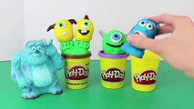 Play Doh Kinder Surprise Eggs Monsters University Mike Wazowski Nestle Magic Ball Sulley Kinder
