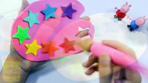Play Doh Frozen & PEPPA PIG kids! - Create rainbow paint wonderful with playdoh toys