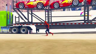 Classic-Lightning-McQueen-Transportation-with-Spiderman-Disney-Cars-for-Kids-Nursery-Rhymes-Songs