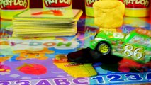 Play Doh Showdown Lightning McQueen VS Chick Hicks Disney Pixar Cars 2 Play Dough Toys Battle