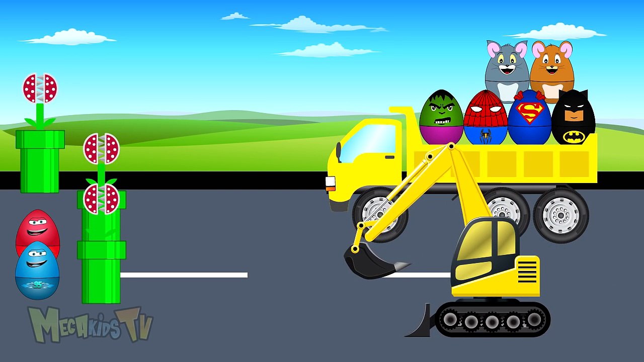 Camion For Kids - Collecting Disney Surprise Eggs - Children Surprise Egg Cartoon