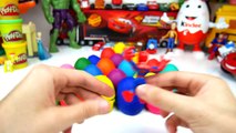 [ Lightning McQueen ] LEARN COLOURS for Kids w Play Doh Surprise Eggs Spongebob Minnie Mouse Peppa P