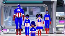 Finger Family Spiderman Hulk Cartoons For Children | Captain America Finger Family Nursery Rhymes