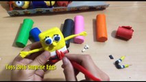 Play Doh Spongebob Squarepants, Patrick Star, & Krabby Patty Toys 2016 Surprise Eggs
