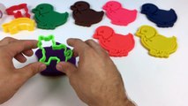 Fun Play and Learn Colours with Play Dough Chicken Animals Molds Creative for Kids
