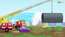 The Yellow Excavator digging & Little Truck help - Tiki Taki Cars - Cars & Trucks for Kids