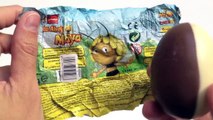 Surprise eggs SpongeBob, Maya The Bee & Penguins Madagascar Kinder Chocolate Eggs Lababymusica