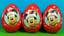 Disney MICKEY MOUSE surprise eggs Unboxing 3 Christmas eggs surpirse Disney Mickey Mouse Minnie 1