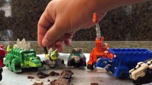 DinoTrux Toy Prank by D Structs with Whipped Cream Pie Face Surprise Toys Family Fun FamilyToyReview