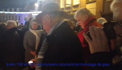 Tournai: rassemblement au pied du Beffroi pour la Syrie, des bougies contre le bombes