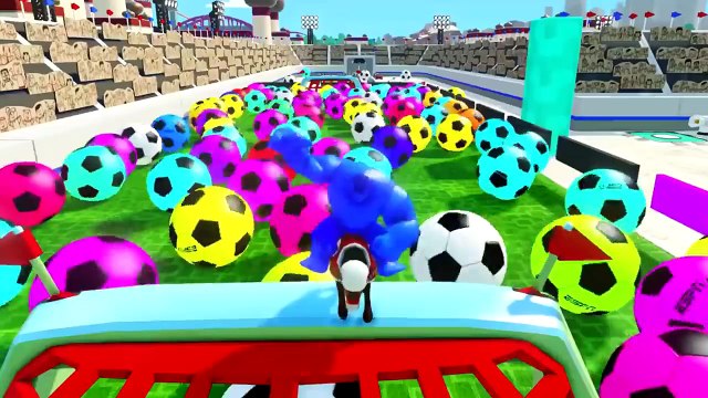 BLUE HULK SMASH COLORS BALLS & Spiderman & Mickey Mouse + Fun Story | McQueen Cars & Nursery Rhymes