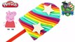 PLAY DOH RAINBOW: Creations play-doh ice cream rainbow popsicle and peppa pig toys