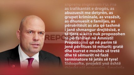 Report TV - Amnistia, Manjani: PD e mikpritur të diskutojmë kriteret