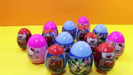20 GIANT Kinder SURPRISE EGG Biggest Lego Play Doh Mickey Mouse Cars 2 Disney Pixar Spiderman