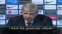 Wenger laments 'offside' Man City goals