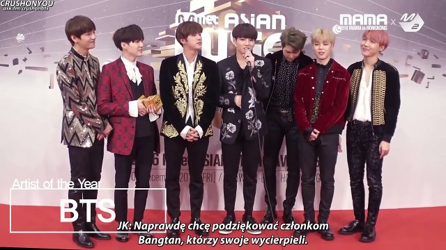 [POLSKIE NAPISY] 161202 [2016MAMA x M2] Congratulation! BTS!