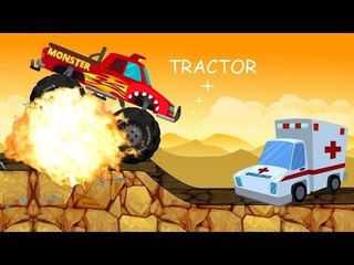 Monster Truck Destroyer Transport | Vehicles For Kids