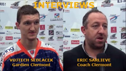 Hockey sur Glace D1 - 2016-12-17 Interviews Eric Sarlieve - Vojtech Sedlacek Sangliers Arvernes Clermont-Ferrand