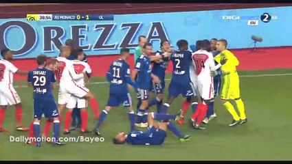 Carton rouge Benjamin Mendy Monaco 0-1 Lyon - 18.12.2016