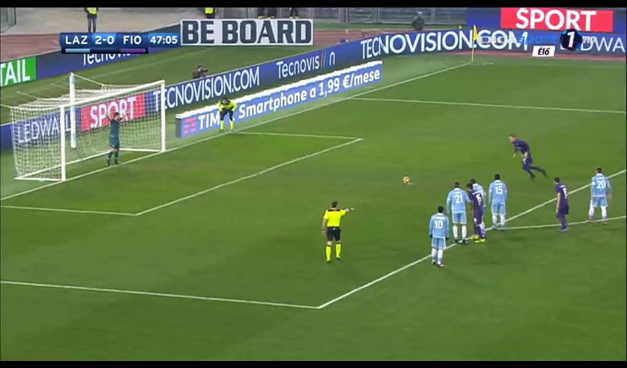 Josip Ilicic (Penalty missed) HD - Lazio 2-0 Fiorentina - 18.12.2016