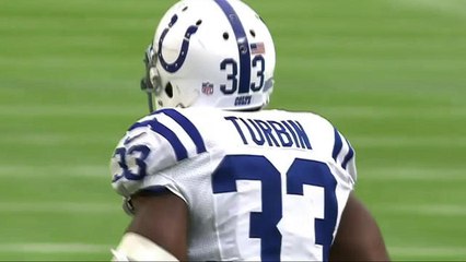 Luck dumps off to Turbin for 17 yard catch and run