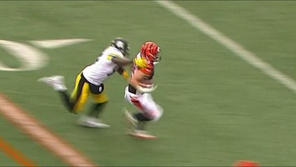 Rex Burkhead pulls in 18-yard reception