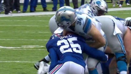 Leon Hall forces pivitol fumble near goal line for big turnover