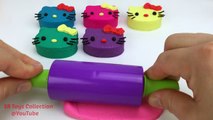 Learn Colors Play Doh Hello Kitty Banana Pear Eggplant Mushroom Molds Fun & Creative for Kids Rhymes