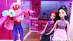 Frozen Disney Elsa in Barbie Mall with Little Mermaid Ariel and Spiderman with Vera in Love