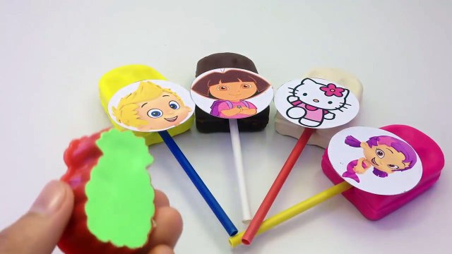 Play and Learn Colours with Play Dough Ice Cream Bubble Guppies, Masha Molds Fun - Creative for Kids