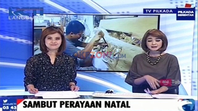 Ukiran Kayu Jati Sambut Perayaan Natal