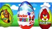 Finger Family Kinder Surpise Eggs Angry birds Peppa Pig Mickey Mouse and scooby doo Eggs