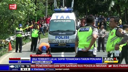 Polda Jateng Olah TKP Kecelakaan Bus Maut