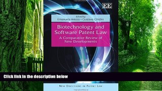 Buy  Biotechnology and Software Patent Law: A Comparative Review of New Developments (New