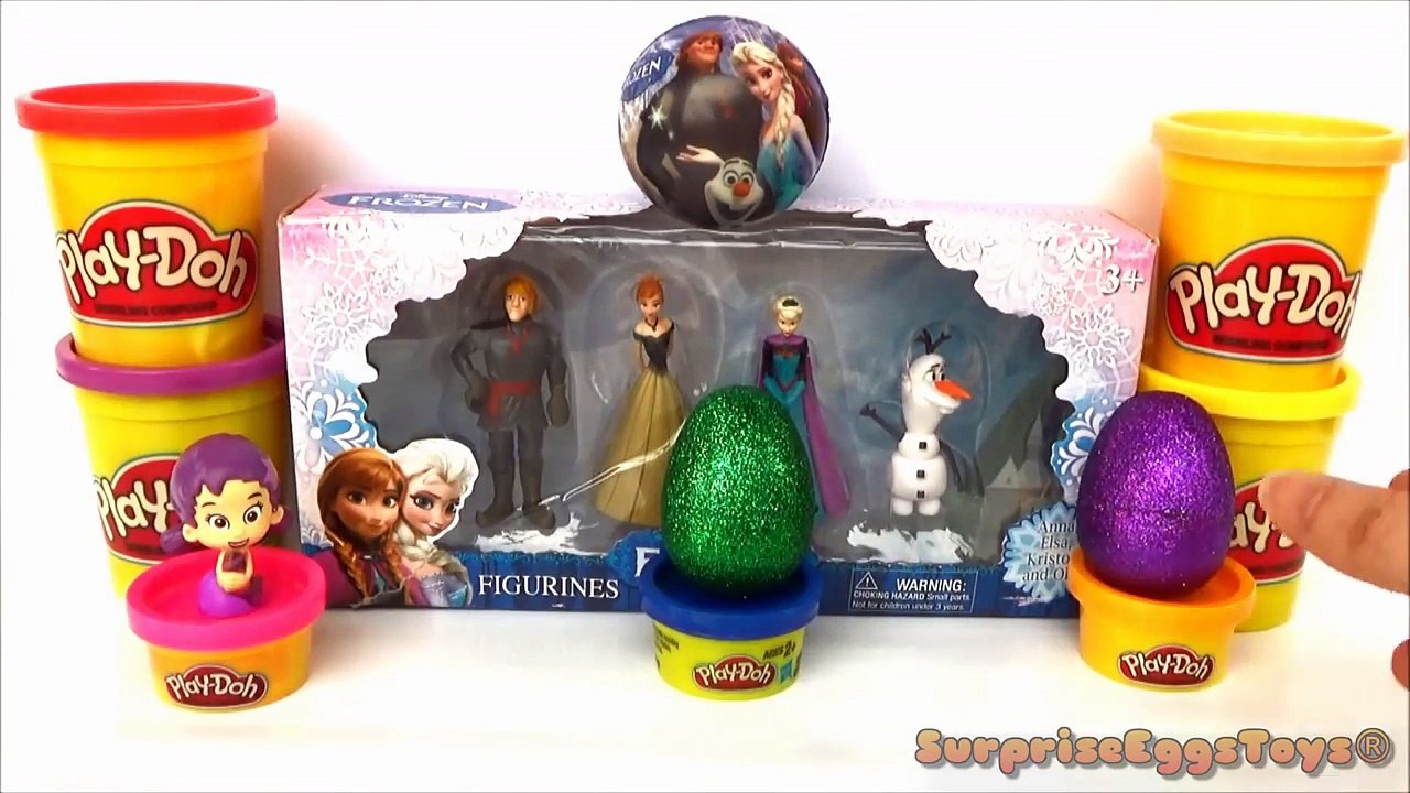 Bubble Guppies Frozen Surprise Eggs Play Doh Kinder Surprise