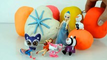 Peppa pig Frozen Surprise eggs barbie play doh toys mlp egg
